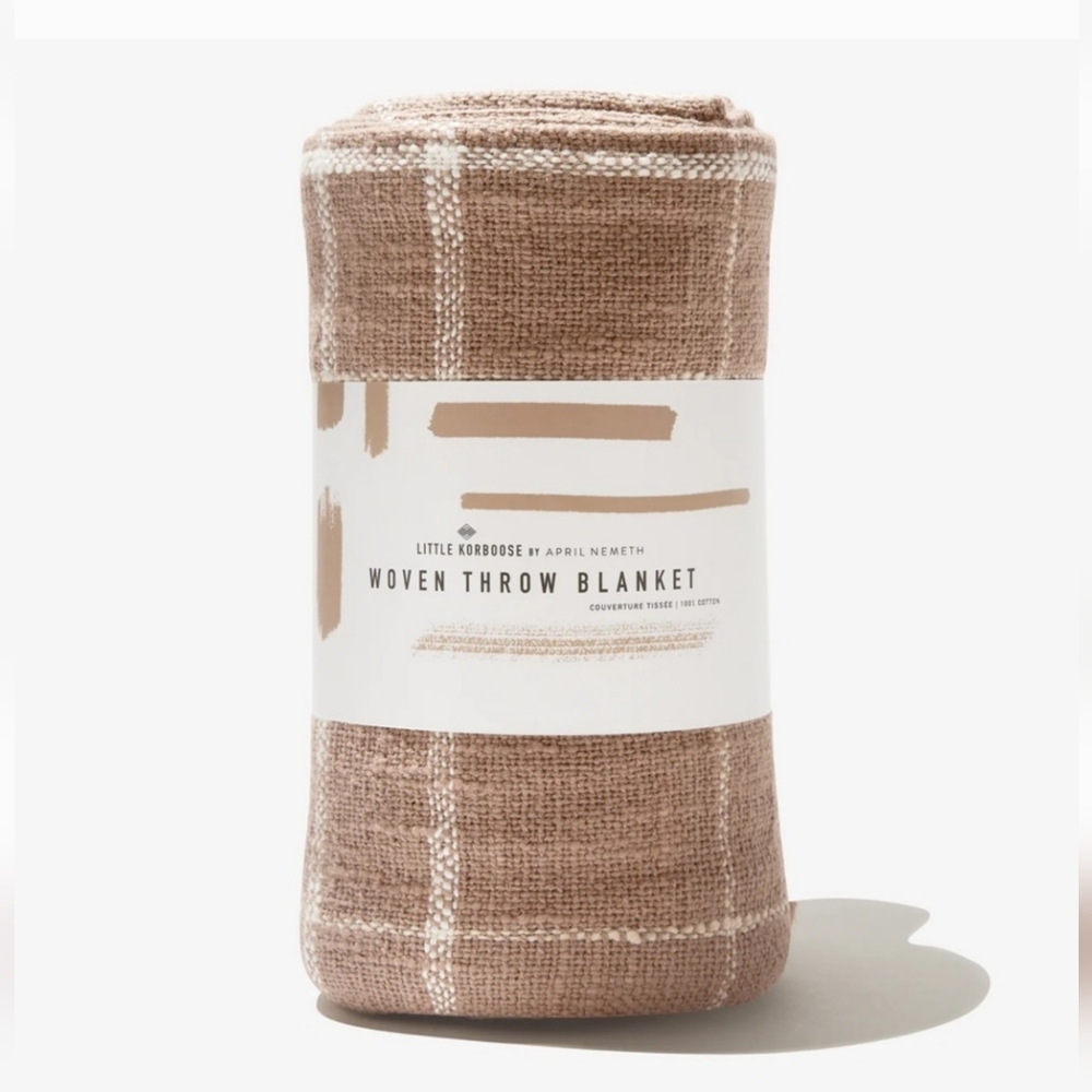 NWT Little Korboose Woven Throw Blanket